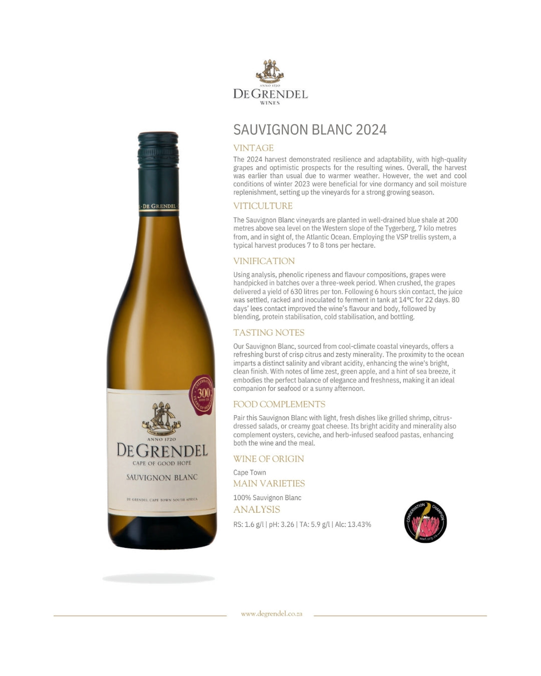 De Grendel Sauvignon Blanc 2024